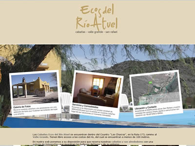 Marca y Web para Cabañas Ecos del Rio Atuel